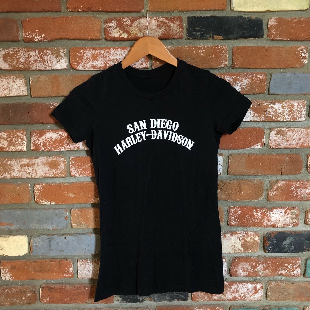 SOLD Y2K Harley Davidson San Diego Biker Streetwear T-shirt - Picture 1 of 9